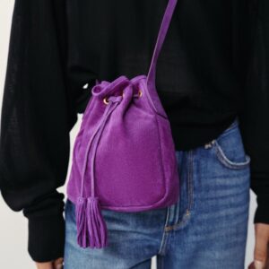 MINI GATHERED LEATHER CROSSBODY BAG