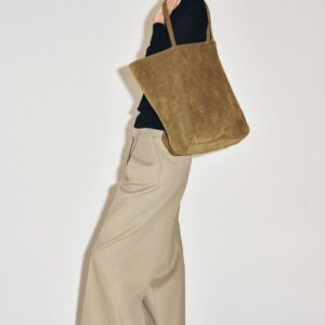 SPLIT SUEDE MAXI TOTE BAG