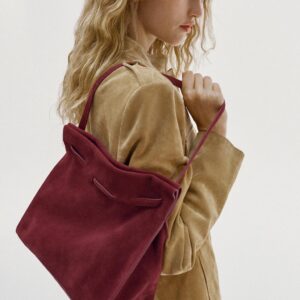MEDIUM SPLIT SUEDE SHOULDER BAG