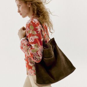 SPLIT SUEDE SHOULDER BAG