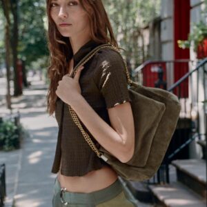 LEATHER SHOULDER BAG WITH FLAP