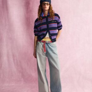 STRIPED FRUIT OF THE LOOM™ CARDIGAN