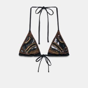 BEADED TRIANGLE BIKINI TOP