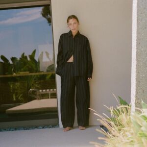 STRIPED PYJAMA-STYLE TROUSERS