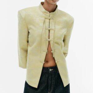 JACQUARD FROG FASTENING BLAZER