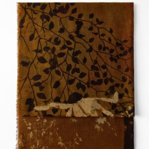 WOOL BLEND PRINTED SCARF