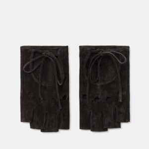 100% SUEDE PERFORATED MITTENS