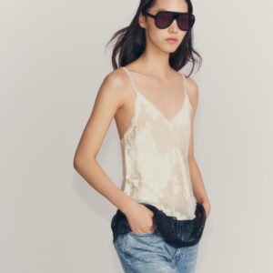 ZW COLLECTION SILK JACQUARD CAMI TOP