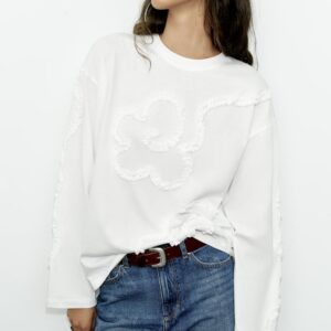 LONG SLEEVE TEXTURED T-SHIRT