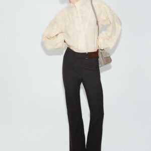 BUCKLE FLARE TROUSERS