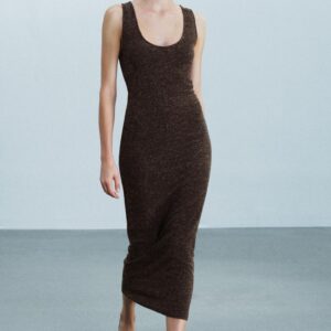 TEXTURED SLEEVELESS DRESS