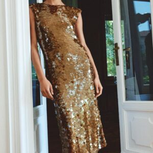 SEQUIN DRESS WITH OPEN BACK