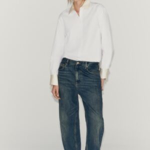 ZW COLLECTION COMBINED POPLIN SHIRT