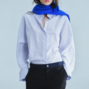 ZW COLLECTION CONTRAST STRIPED OXFORD SHIRT