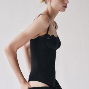 UNDERWIRED LACE-TRIMMED BODYSUIT