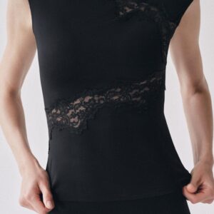 HIGH NECK LACE TOP