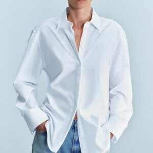ZW COLLECTION PLAIN POPLIN SHIRT