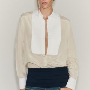 ZW COLLECTION SHIRT WITH CONTRAST BIB
