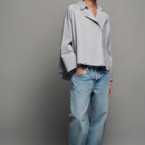 ZW COLLECTION STRIPED WRAP SHIRT