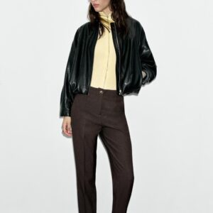 HIGH-WAIST CROPPED TROUSERS