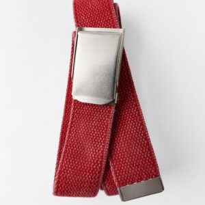 FRUIT OF THE LOOM™ WOVEN BELT WITH PLATE BUCKLE