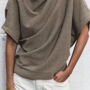 KNIT TOP WITH FLUID BACK NECKLINE