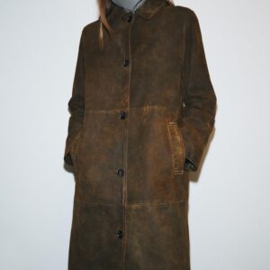 ZW COLLECTION 100% LEATHER LONG COAT