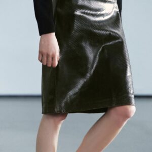 ZW COLLECTION 100% LEATHER SHORT SKIRT