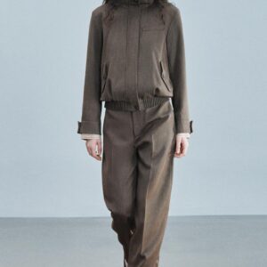 ZW COLLECTION WOOL BLEND BALLOON TROUSERS