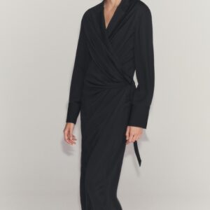 ZW COLLECTION SATIN DRESS WITH KNOT