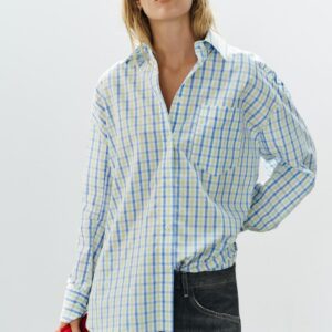 OVERSIZE CHECK POPLIN SHIRT