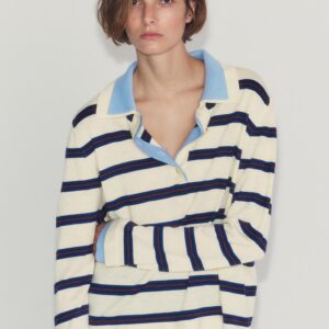 STRIPED CONTRAST KNIT POLO