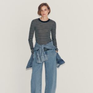 FINE STRIPED KNIT JUMPER