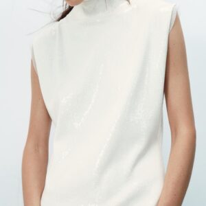 SEQUINNED KNIT TOP