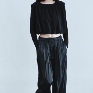 DRAPED TOP WITH SHOULDER PADS