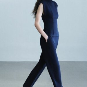INTERLOCK TROUSERS WITH PLEATS