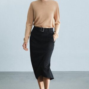 ZW COLLECTION MIDI CARGO SKIRT WITH BELT