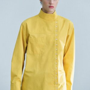 ZW COLLECTION POPLIN DOUBLE-BREASTED SHIRT