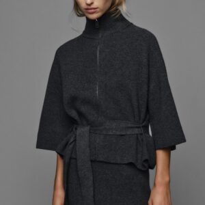 BELTED KNIT CARDIGAN