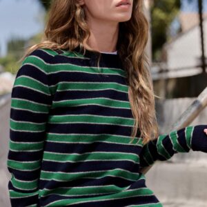 STRIPED 100% WOOL JUMPER
