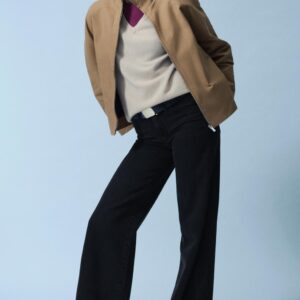 OVERSIZED 100% WOOL V-NECK JUMPER