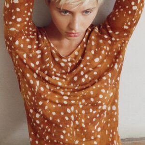ANIMAL PRINT KNIT TOP