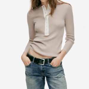 WOOL BLEND JUMPER WITH BUTTONS