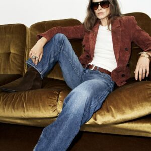 100% LEATHER TAILORED BLAZER