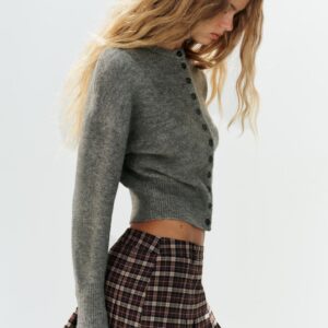 BOX PLEAT CHECK SKORT
