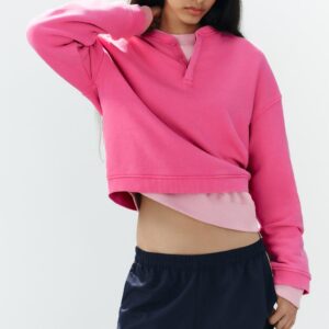 FADED SWEATSHIRT WITH BUTTONS