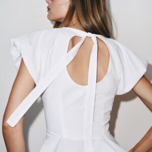 POPLIN PEPLUM TOP