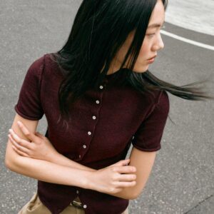 CONTRAST TRIM CARDIGAN