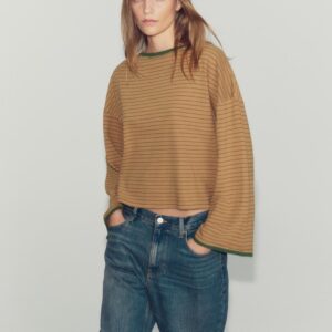 WASHED EFFECT STRIPED T-SHIRT