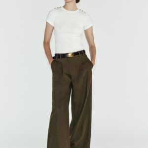 RIBBED BUTTON TOP